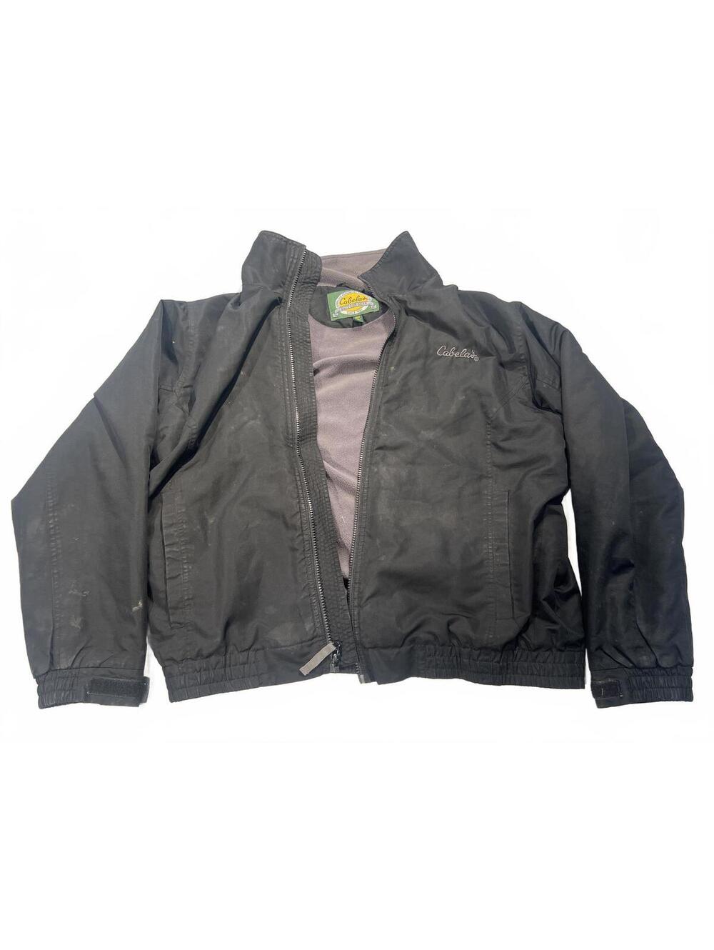 VTG 90s Cabela's Men's Black Lightweight Work Windbreaker